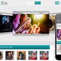 Music Box online music Mobile Website Template