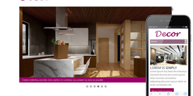 Decor a interior architects Mobile Website Template