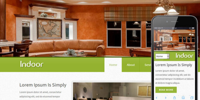 Indoor interior architects Mobile Website Template