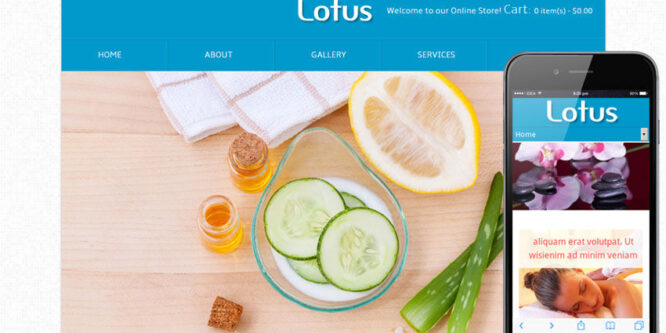 Lotus Parlour Mobile Website Template
