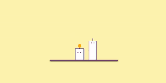 CANDLES (PURE CSS ANIMATION)