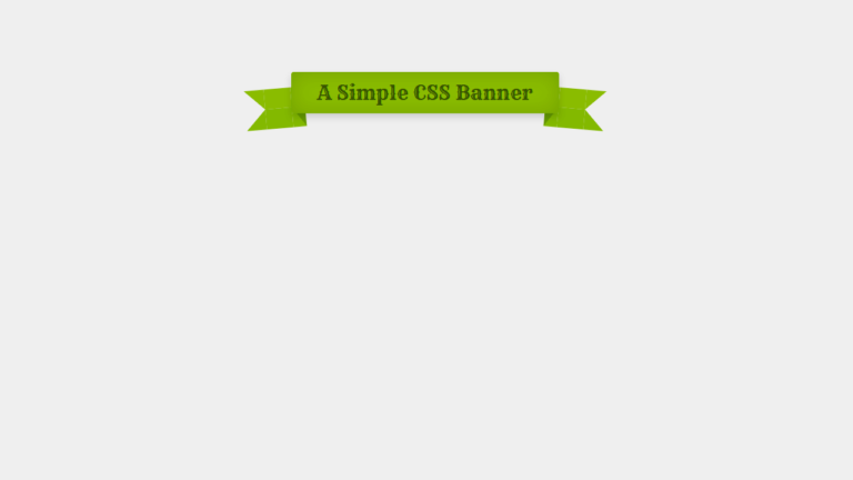 SIMPLE CSS BANNER