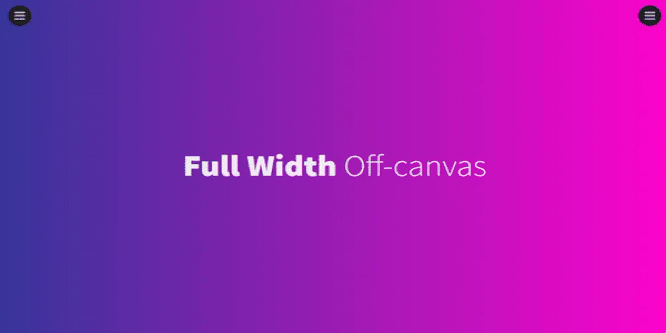 FULL WIDTH OFF-CANVAS