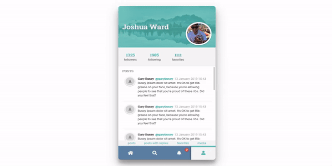 APP NAVIGATION WITH JQUERY AND CSS ANIMATION