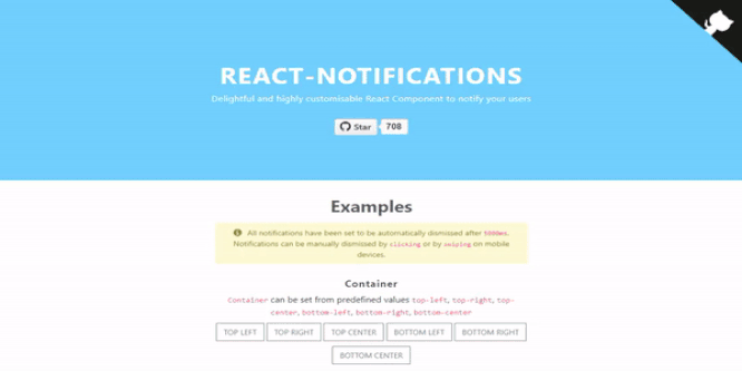 REACT NOTIFICATIONS COMPONENT
