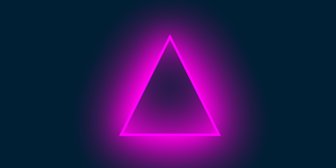 TRIANGLE WITH NEON GLOW EFFECT