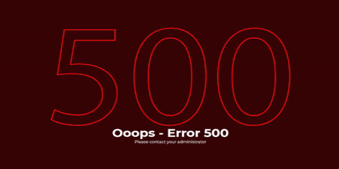 SAMPLE 500 ERROR PAGE
