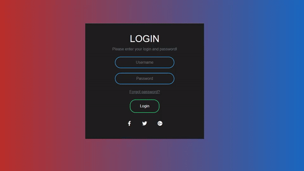 BOOTSTRAP 4 ANIMATED LOGIN FORM