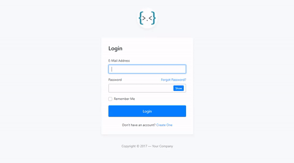 BOOTSTRAP 4 LOGIN PAGE TEMPLATE