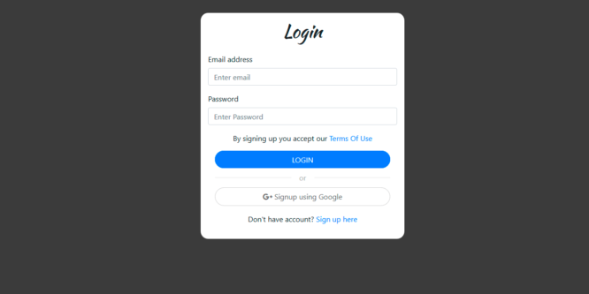 SIMPLE LOGIN / SIGNUP FORM WITH VALIDATION