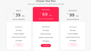 BOOTSTRAP 4 BUSINESS PRICING TABLE