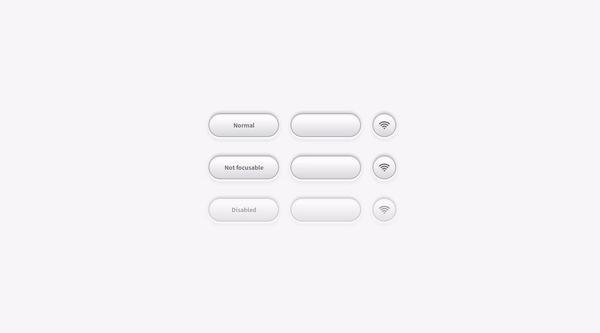 SKEUOMORPHIC BUTTONS WITH REALISTIC 3D EFFECT