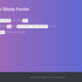 BOOTSTRAP STICKY FOOTER
