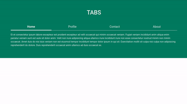 BOOTSTRAP TABS
