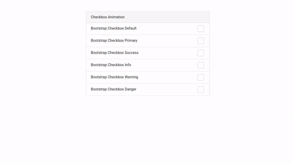 BOOTSTRAP CHECKBOX WITH ANIMATION