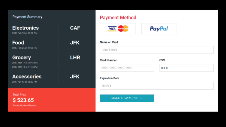 BOOTSTRAP 4 PAYMENT FORM BOOTSTRAP 4 PAYMENT FORM