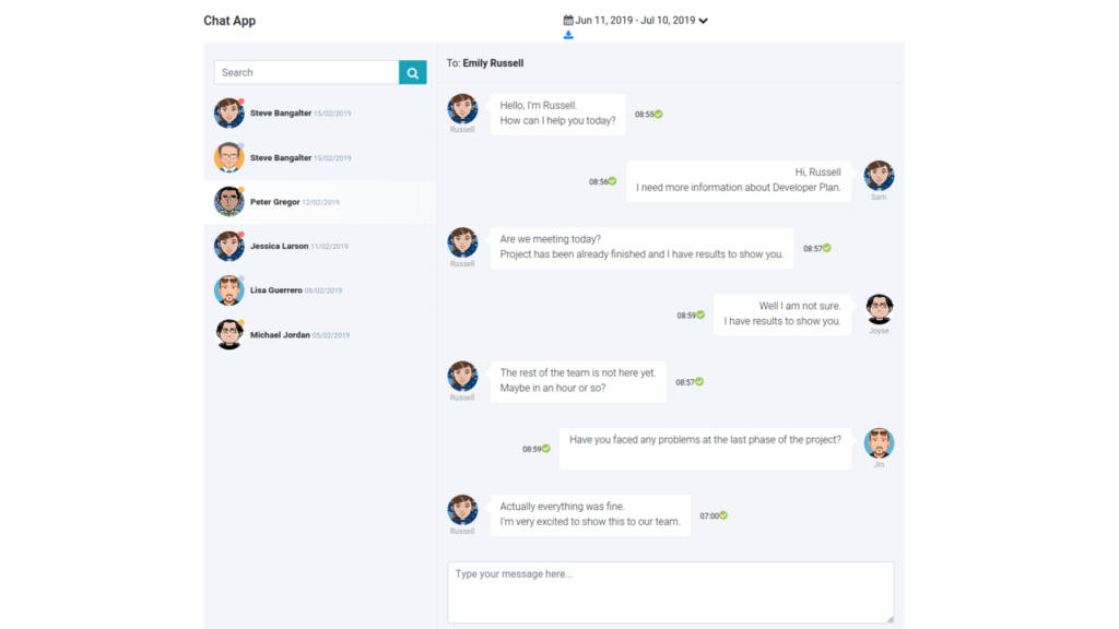 Template chat bootstrap 4 820+ High