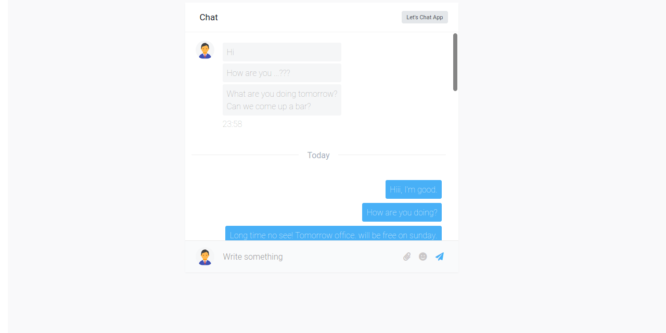 BOOTSTRAP 4 SIMPLE CHAT APPLICATION