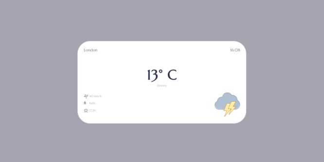 BOOTSTRAP 4 WEATHER INFO