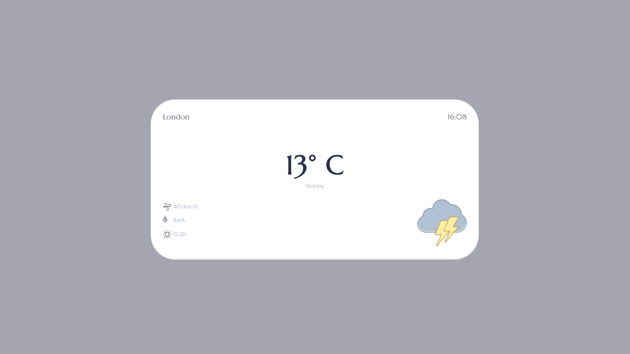 BOOTSTRAP 4 WEATHER INFO