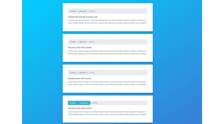 BOOTSTRAP BREADCRUMBS