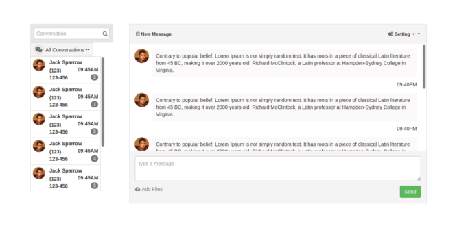 BOOTSTRAP CHAT ROOM DESIGN