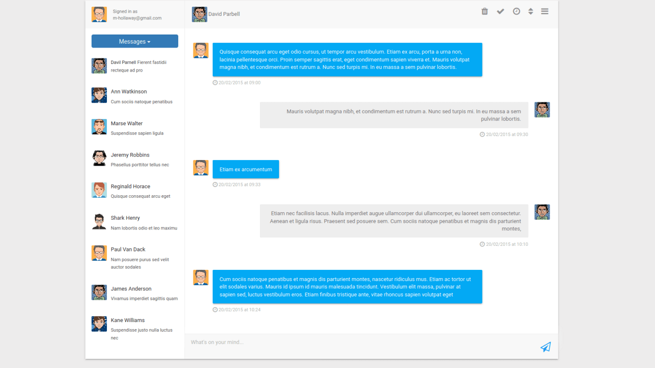 BOOTSTRAP MESSAGES LIKE MATERIAL DESIGN