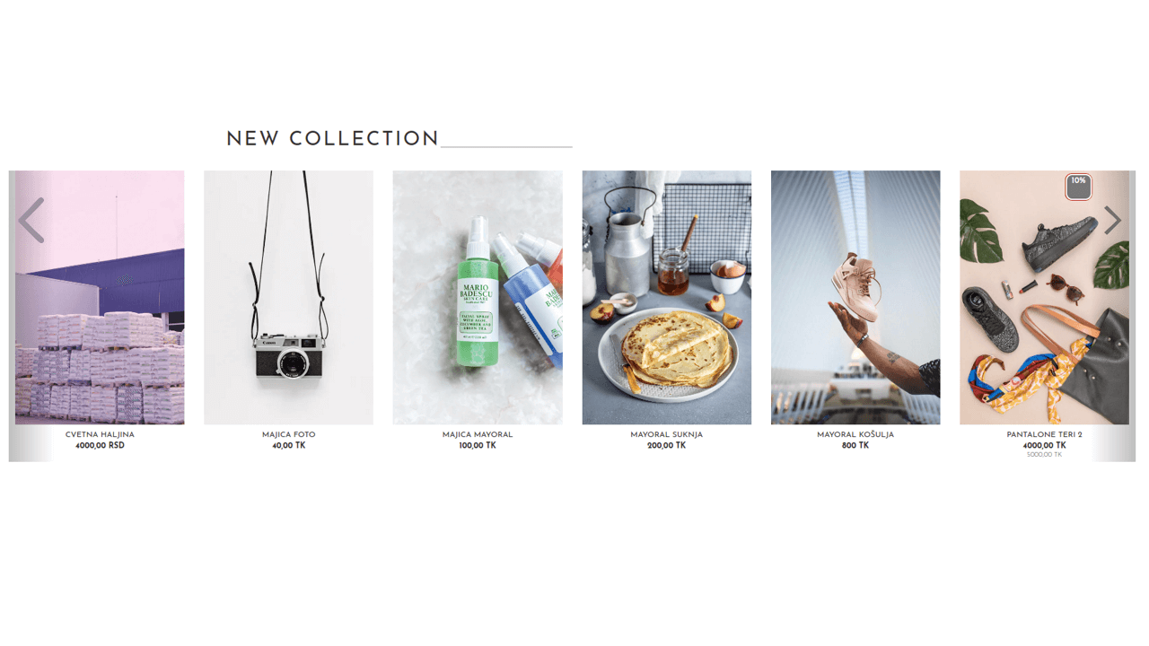 BOOTSTRAP PRODUCT SLIDER