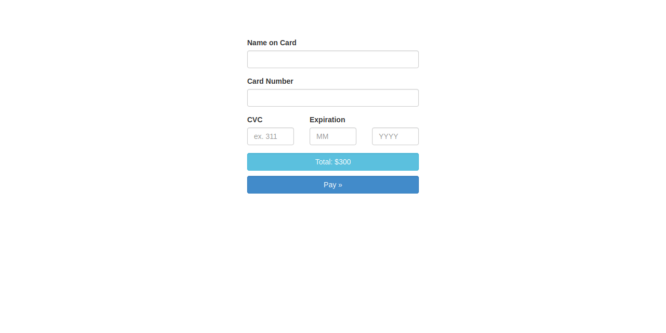 RESPONSIVE STRIPE PAYMENT FORM