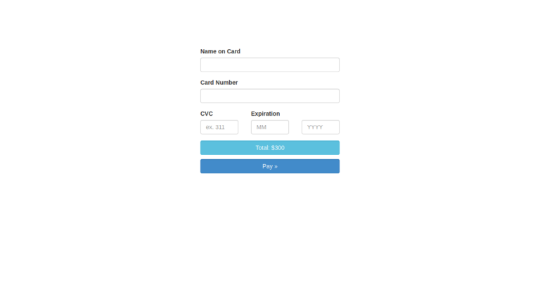 RESPONSIVE STRIPE PAYMENT FORM