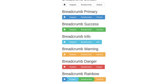 BOOTSTRAP TRIANGLE BREADCRUMBS ARROWS