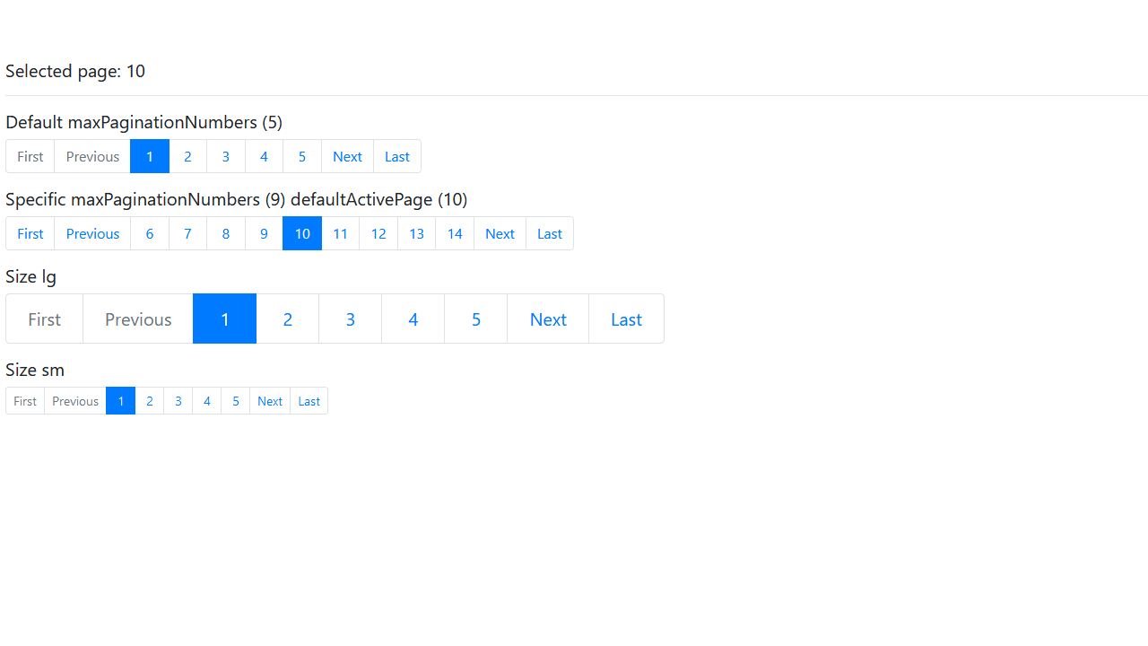 REACT REACTSTRAP PAGINATION