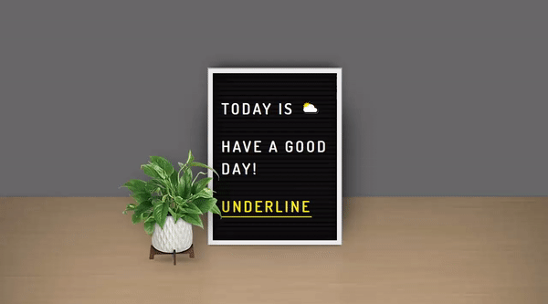 CSS EDITABLE LETTER BOARD