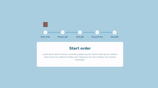 CSS ONLY ORDER PROCESS STEPS