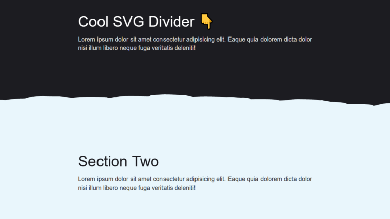 SVG SECTION DIVIDER