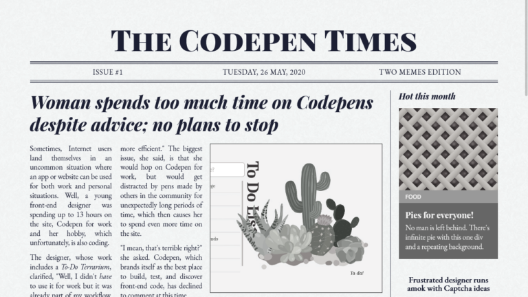 CSS GRID NEWSPAPER LAYOUT