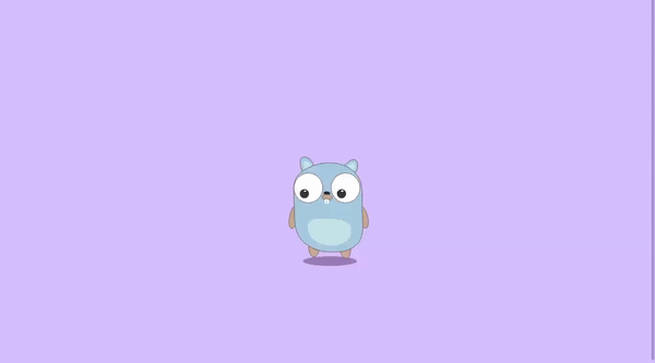GOPHER (GOLANG) CSS ONLY ANIMATION