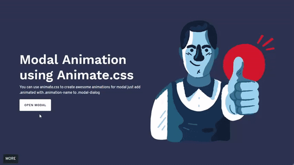 BOOTSTRAP ANIMATED MODAL POPUP