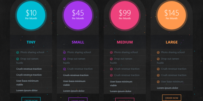 PRICING TABLE DESIGN
