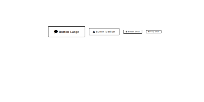 BOOTSTRAP 4 AWESOME DIFFERENT SIZE BUTTON WITH FONT AWESOME
