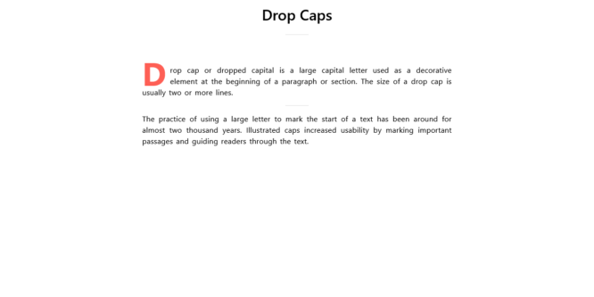 DROP CAPITAL – ::FIRST-LETTER