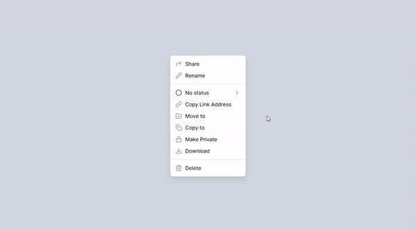 CONTEXT MENU WITH FEATHER ICONS