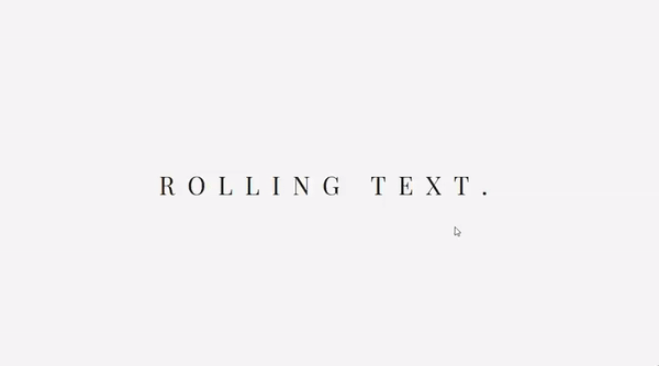 ROLLING TEXT HOVER ANIMATION