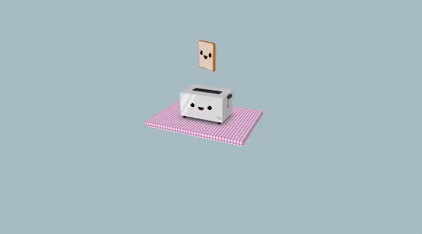 CSS ANIMATED 3D TOASTER
