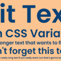 FIT TEXT WITH CSS VARIABLES
