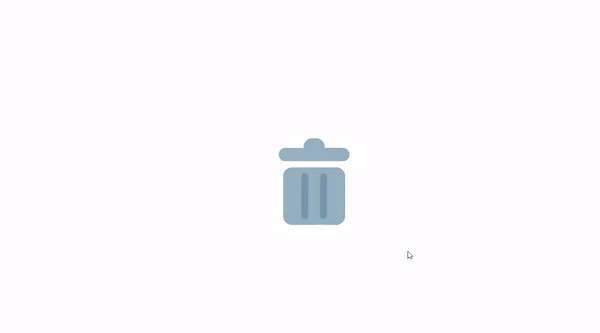CSS HOVER TRASH CAN