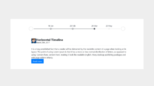 BOOTSTRAP 4 HORIZONTAL TIMELINE