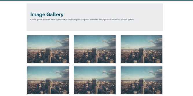 IMAGE GALLERY WITH BOOTSTRAP 4